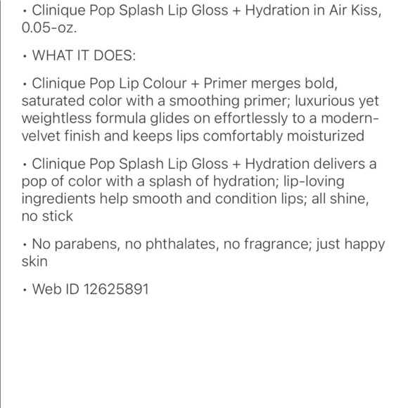 CLINIQUE - POP TREATS GIFT SET - LIP COLOUR + LIP GLOSS - NEW - Picture 2 of 3